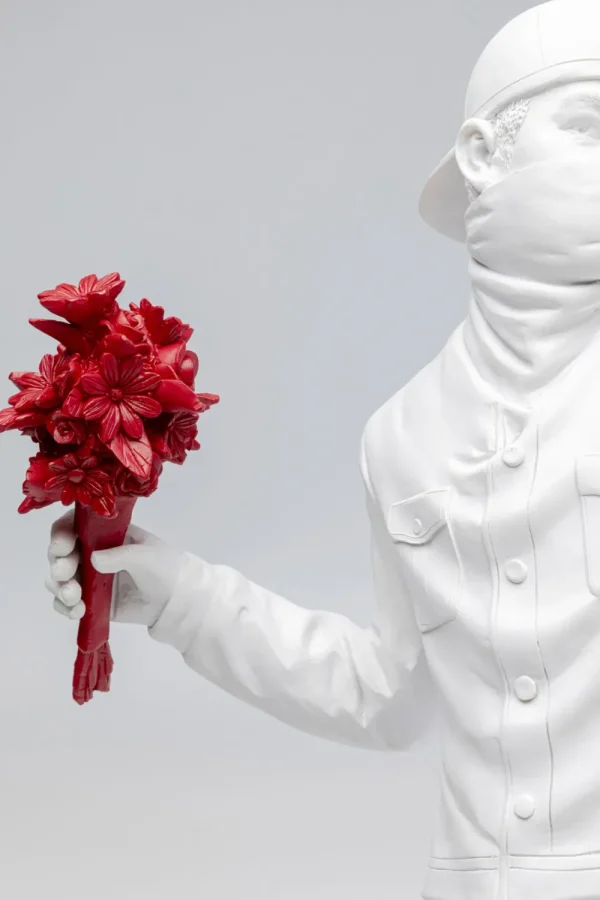 KARE Design Decofiguur Street Art Bouquet White 67cm