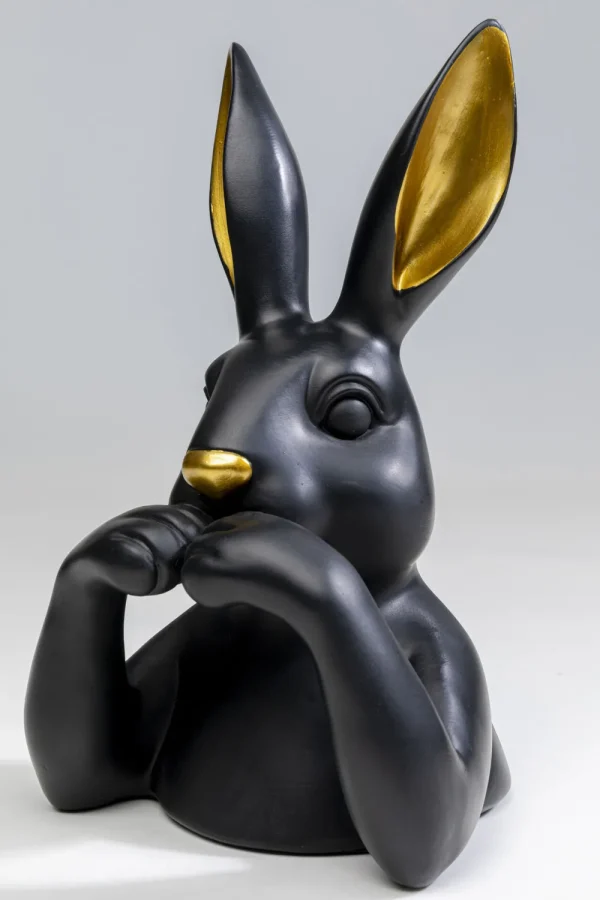 KARE Design Decofiguur Sweet Rabbit Black 31cm