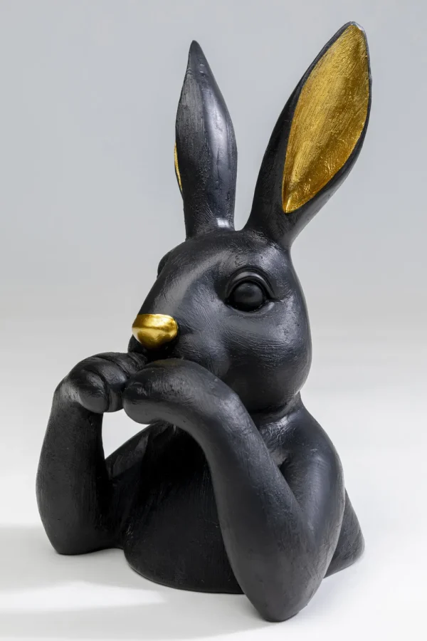 KARE Design Decofiguur Sweet Rabbit Black 23cm
