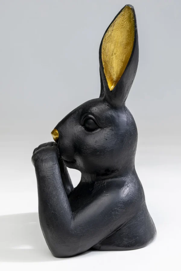 KARE Design Decofiguur Sweet Rabbit Black 23cm