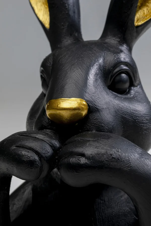 KARE Design Decofiguur Sweet Rabbit Black 23cm