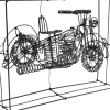 KARE Design Decofiguur Wire Harley Bike 32cm