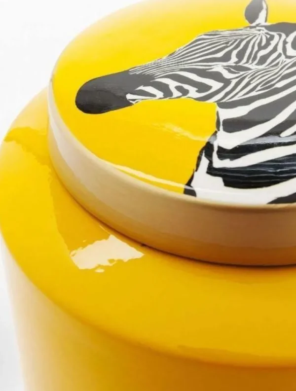 KARE Design Decoratiepot Zebra Geel 25cm