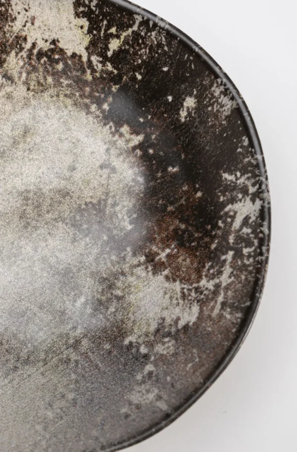 KARE Design Diep Bord Savannah Brown/Grey Matt Ø20cm