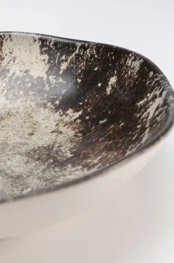 KARE Design Diep Bord Savannah Brown/Grey Matt Ø20cm