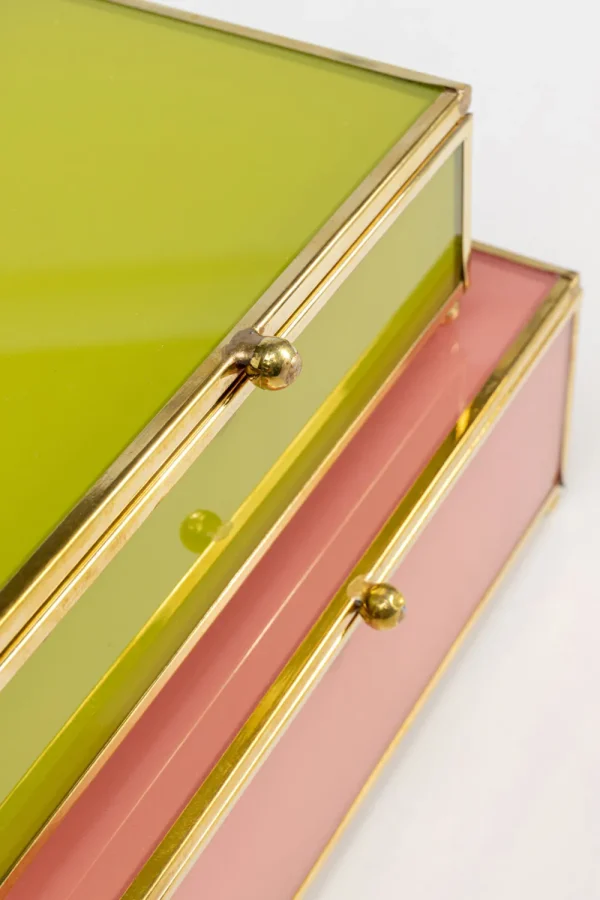 KARE Design Doos Neomi Green Pink (Set Van 2)