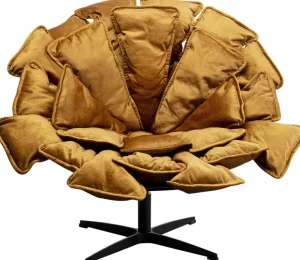 KARE Design Draaibare Fauteuil + Hocker Blossom