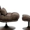 KARE Design Draaibare Fauteuil + Hocker Montreal