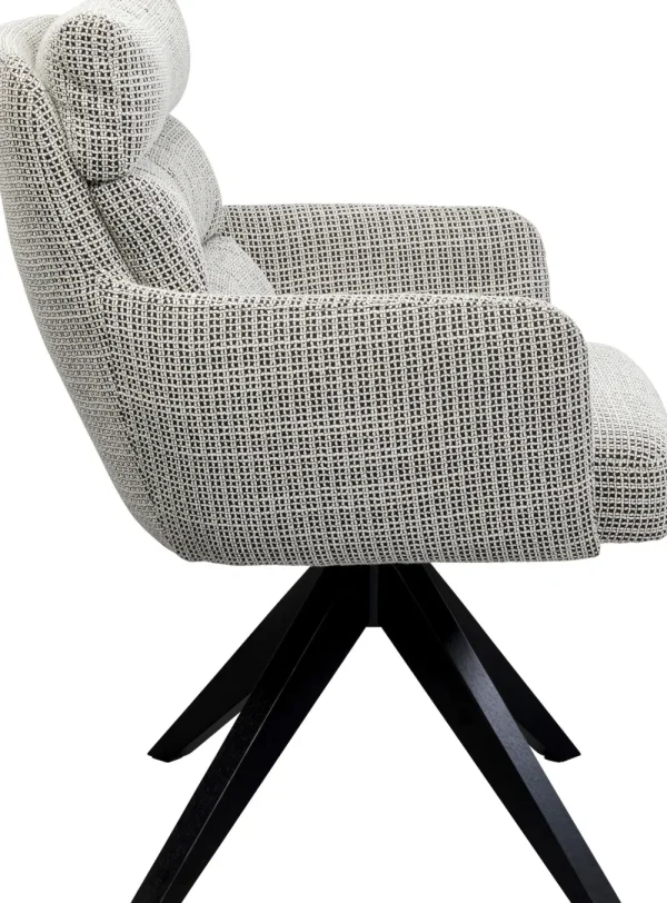 KARE Design Draaibare Fauteuil Bosse Black