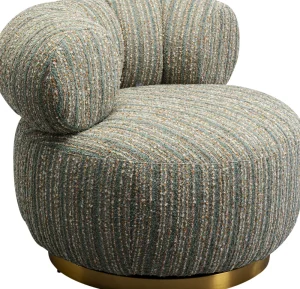 KARE Design Draaibare Fauteuil Couture Stripes Blue