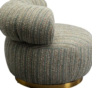 KARE Design Draaibare Fauteuil Couture Stripes Blue