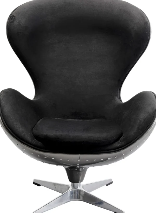 KARE Design Draaibare Fauteuil Lounge Black Graphit