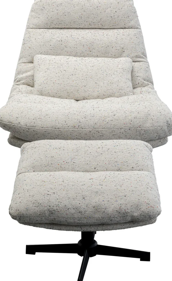 KARE Design Draaifauteuil + Hocker Columbia