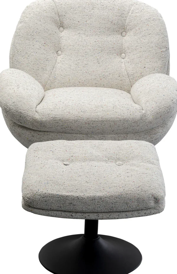 KARE Design Draaifauteuil + Kruk Standford