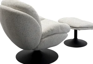 KARE Design Draaifauteuil + Kruk Standford