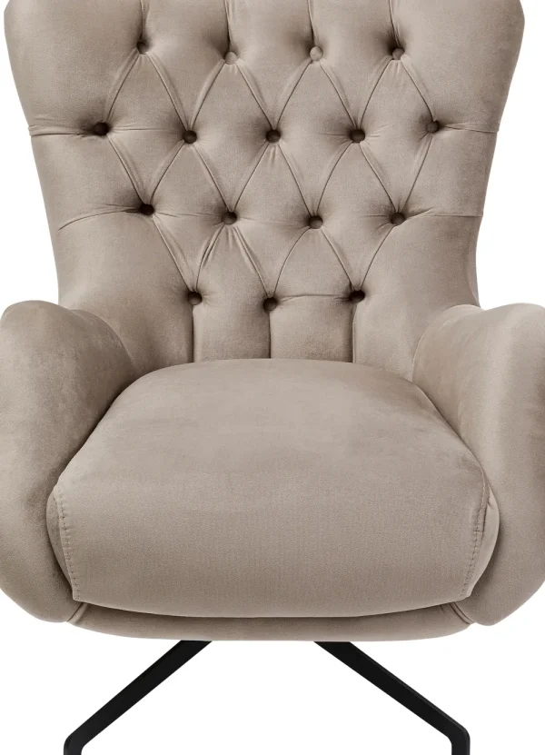 KARE Design Draaifauteuil Bellissima Velvet Beige