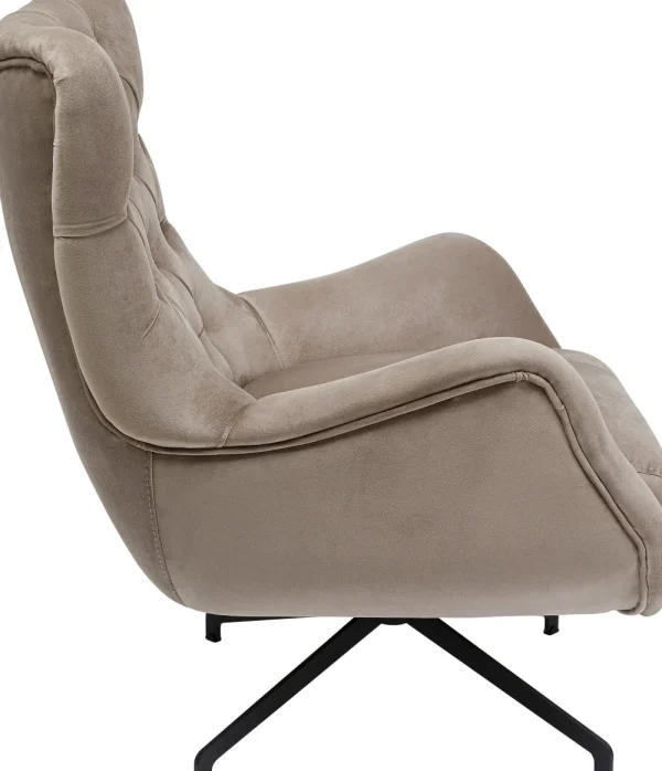 KARE Design Draaifauteuil Bellissima Velvet Beige