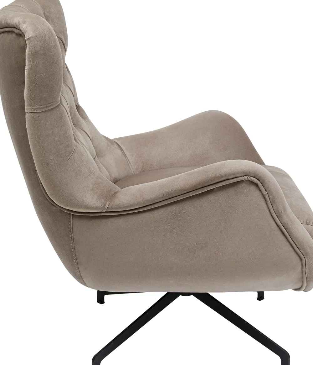 draaifauteuil_bellissima_velvet_beige_1.webp KARE Design Draaifauteuil Bellissima Velvet Beige