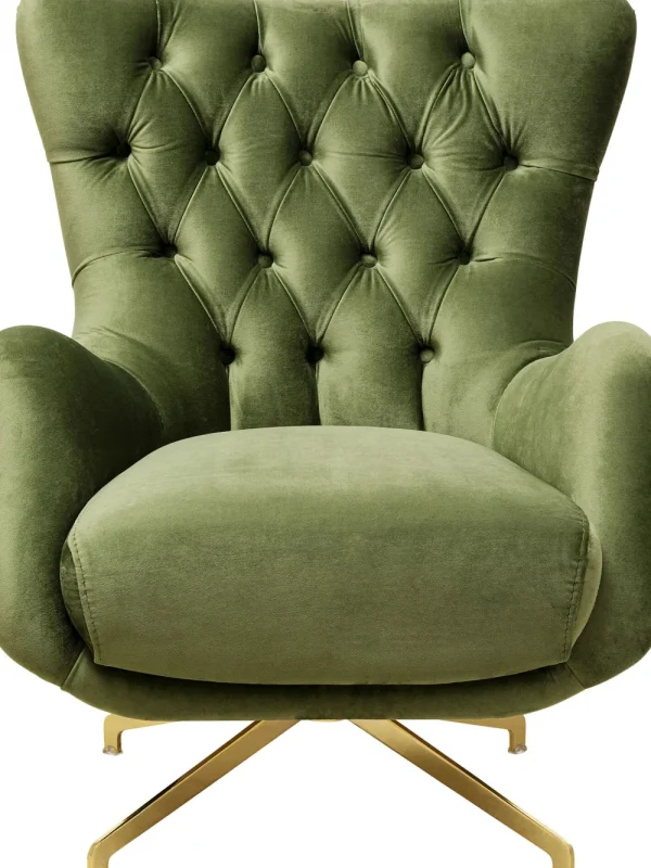 KARE Design Draaifauteuil Bellissima Velvet Green