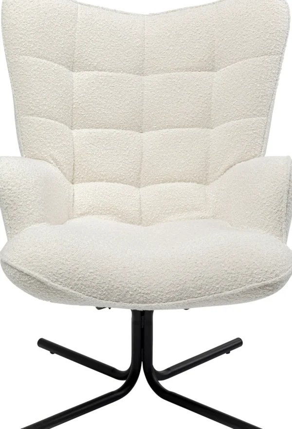 KARE Design Draaifauteuil Oscar Boucle Cream