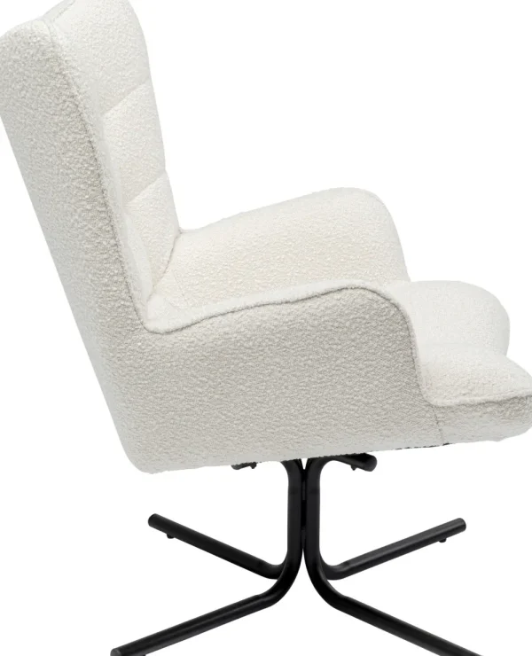 KARE Design Draaifauteuil Oscar Boucle Cream