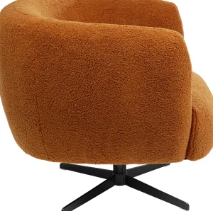 KARE Design Draaifauteuil Peony Fuzzy Brown