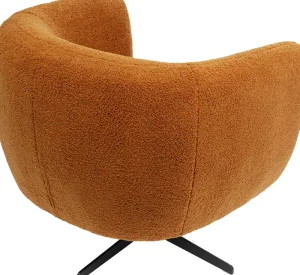 KARE Design Draaifauteuil Peony Fuzzy Brown