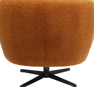 KARE Design Draaifauteuil Peony Fuzzy Brown