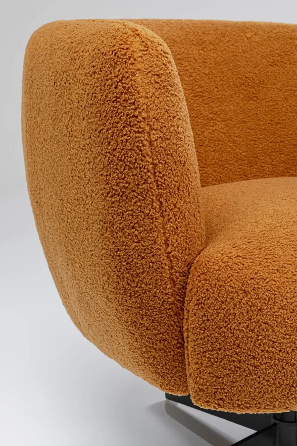 KARE Design Draaifauteuil Peony Fuzzy Brown