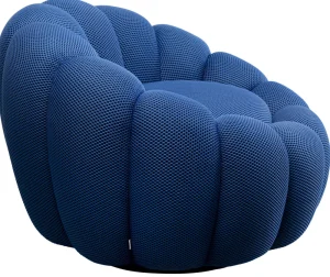 KARE Design Draaifauteuil Peppo Bloom Blue