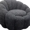 KARE Design Draaifauteuil Peppo Bloom Melange Black