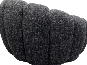 KARE Design Draaifauteuil Peppo Bloom Melange Black