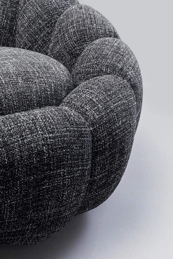 KARE Design Draaifauteuil Peppo Bloom Melange Black