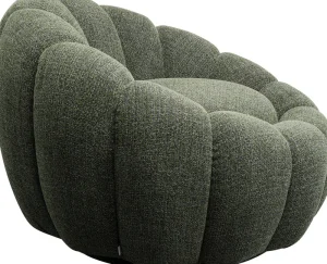 KARE Design Draaifauteuil Peppo Bloom Melange Green