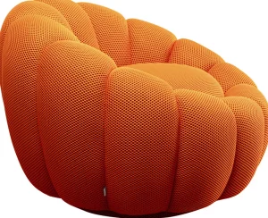 KARE Design Draaifauteuil Peppo Bloom Orange