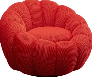KARE Design Draaifauteuil Peppo Bloom Red