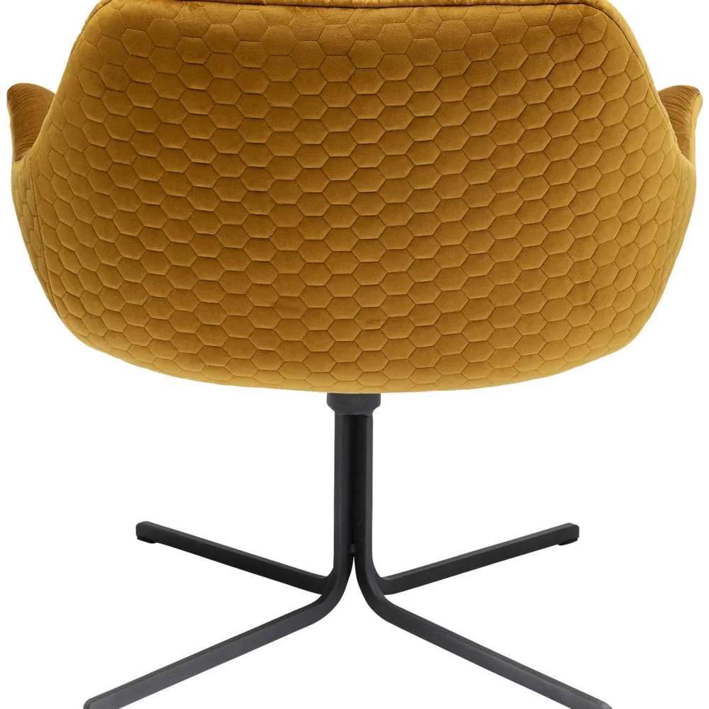 draaistoel_bristol_geel_2.webp KARE Design Draaistoel Bristol Geel