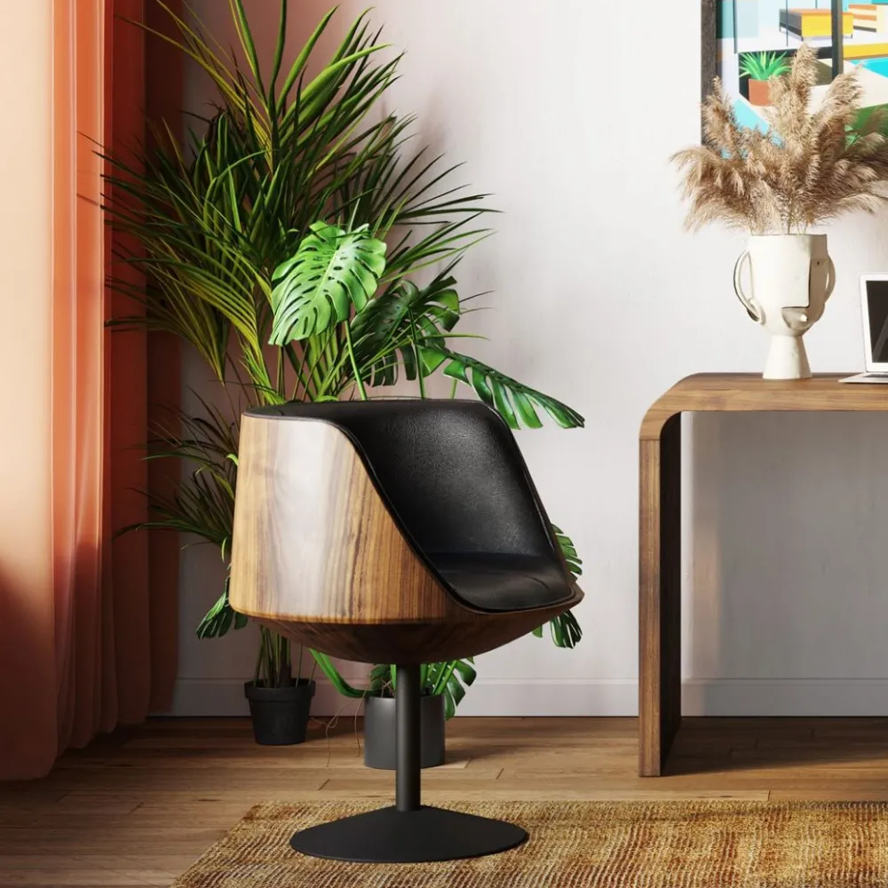 draaistoel_club_walnoot_0.webp KARE Design Draaistoel Club Walnoot