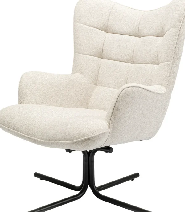 KARE Design Draaistoel Oscar Cream