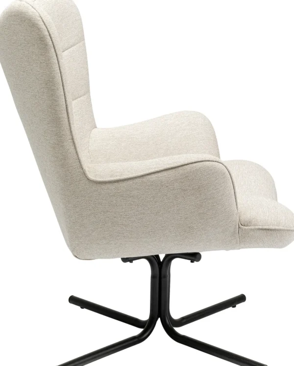 KARE Design Draaistoel Oscar Cream