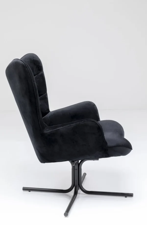 KARE Design Draaistoel Oscar Velvet Black