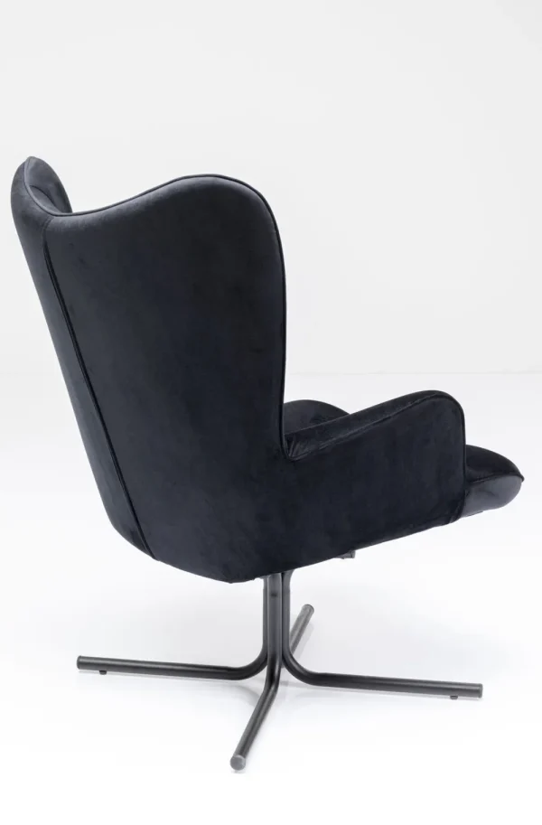 KARE Design Draaistoel Oscar Velvet Black