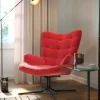 KARE Design Draaistoel Oscar Velvet Red