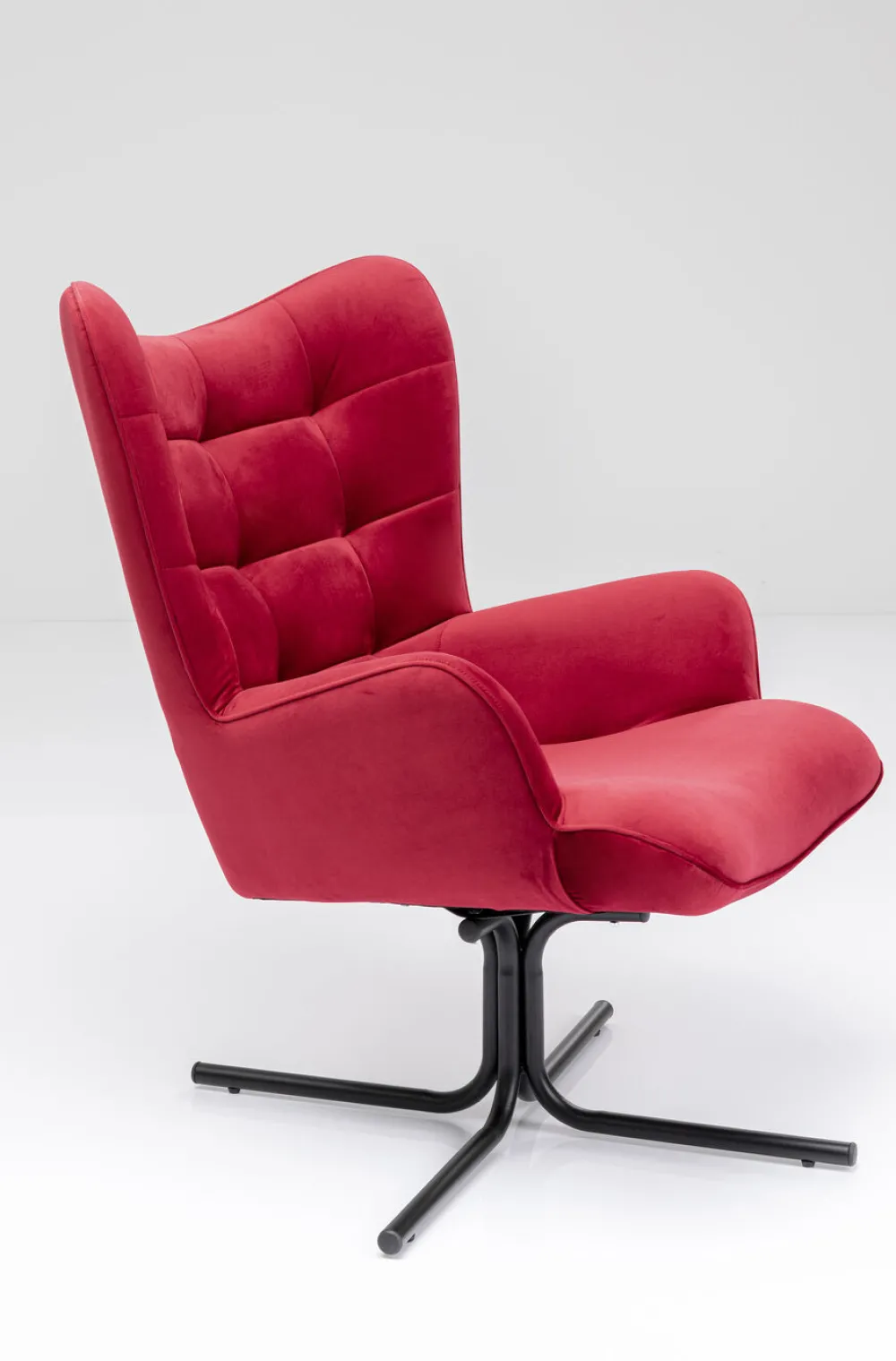 draaistoel_oscar_velvet_red_2.webp KARE Design Draaistoel Oscar Velvet Red