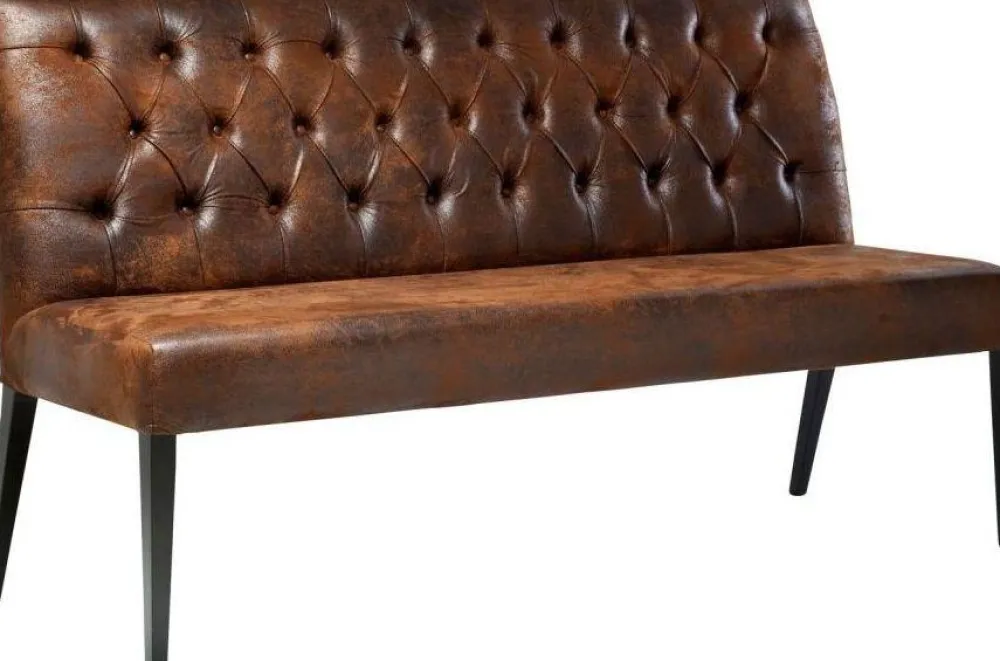 KARE Design Eetkamerbank Econo Buttons Vintage 162cm