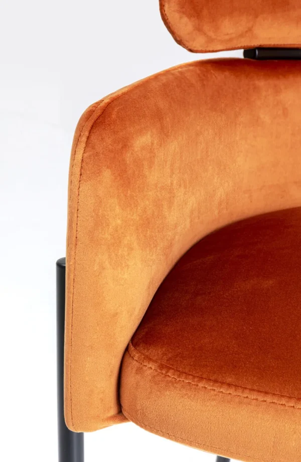 KARE Design Eetkamerstoel Alexia Fluweel Oranje