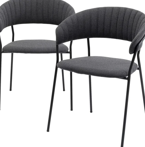 KARE Design Eetkamerstoel Belle Anthracite (Set Van 2)