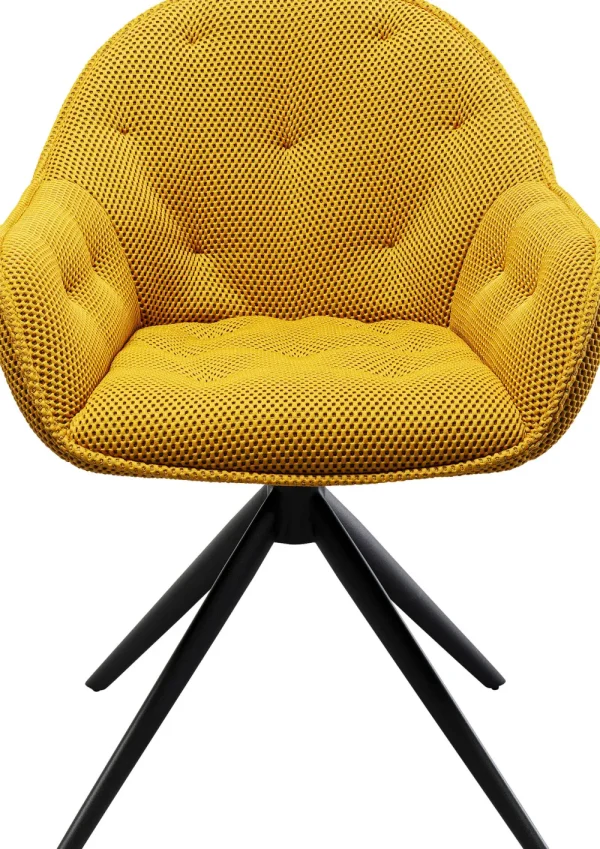 KARE Design Eetkamerstoel Carlito Mesh Yellow