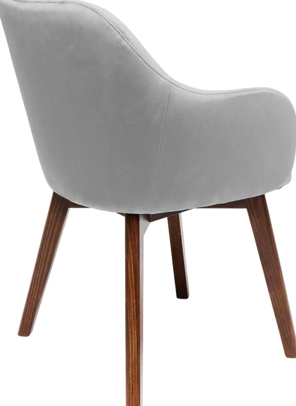KARE Design Eetkamerstoel Dark Lady Fluweel Grijs