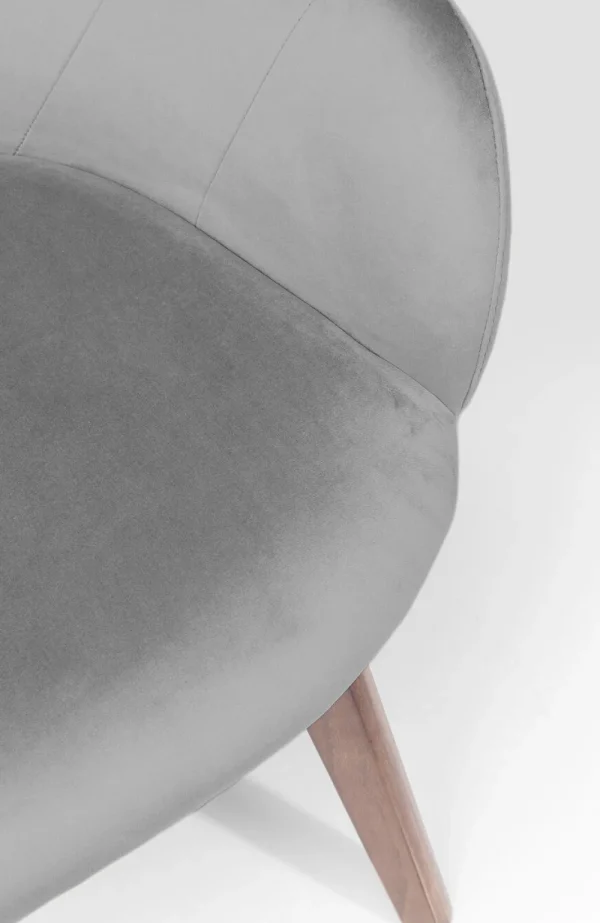 KARE Design Eetkamerstoel Dark Lady Fluweel Grijs